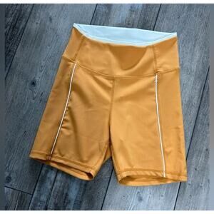 Wilo The Label Women's Swift Bike Shorts Small Yellow Orange Marigold Athletic